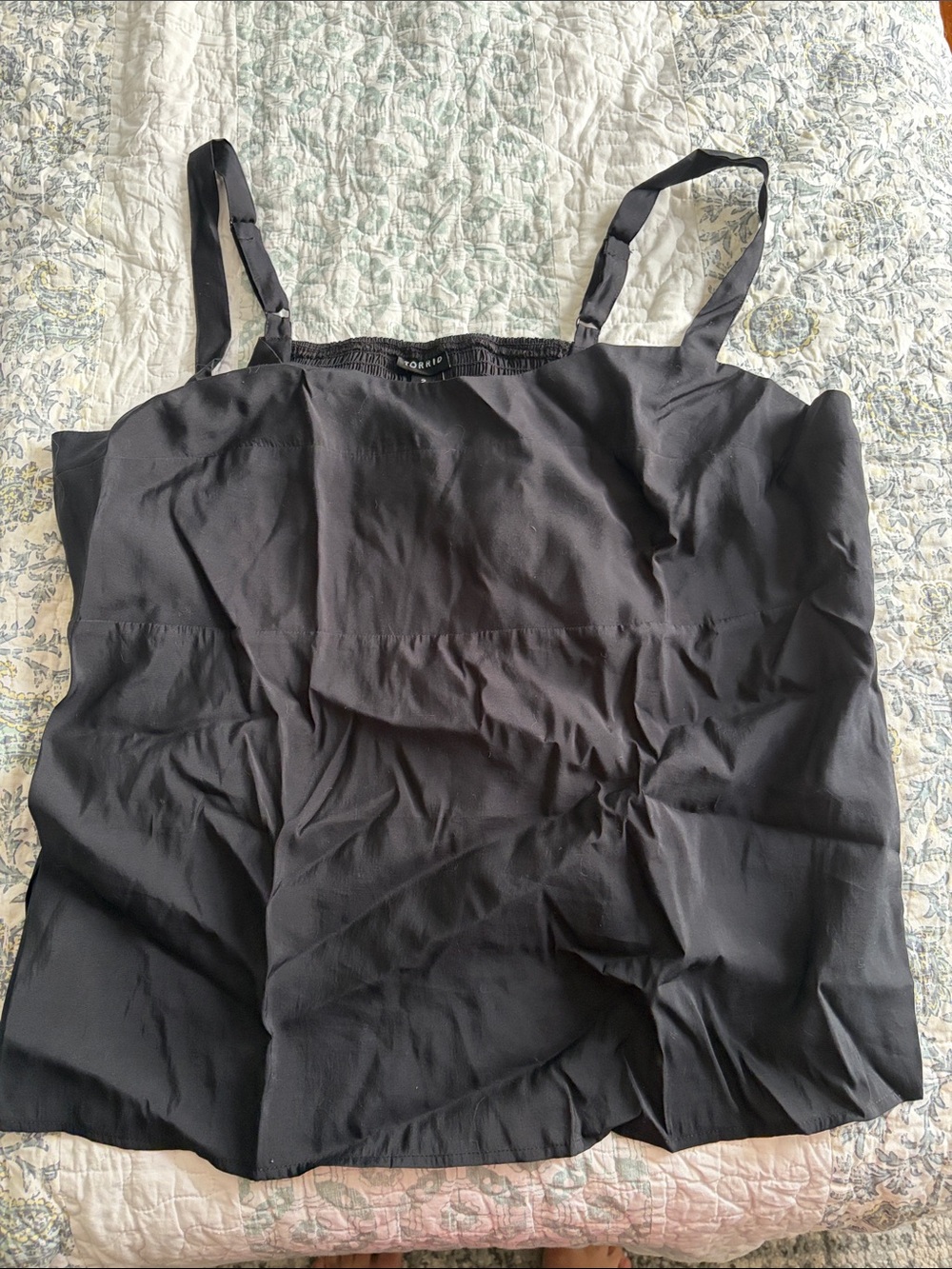 torrid Black Stretch Layering Camisole with Adjustable Straps